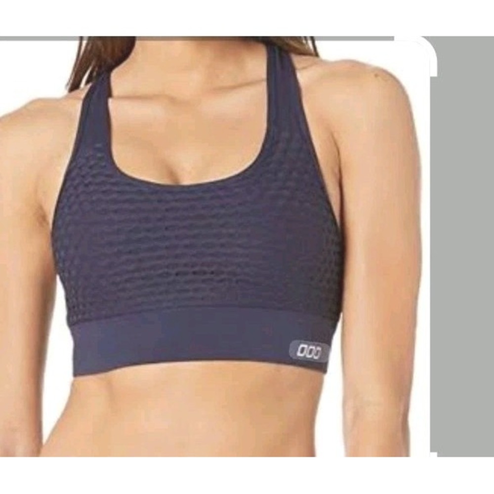 Lorna Jane French Navy High Impact Padded Sports Bra Size L